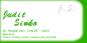 judit simko business card